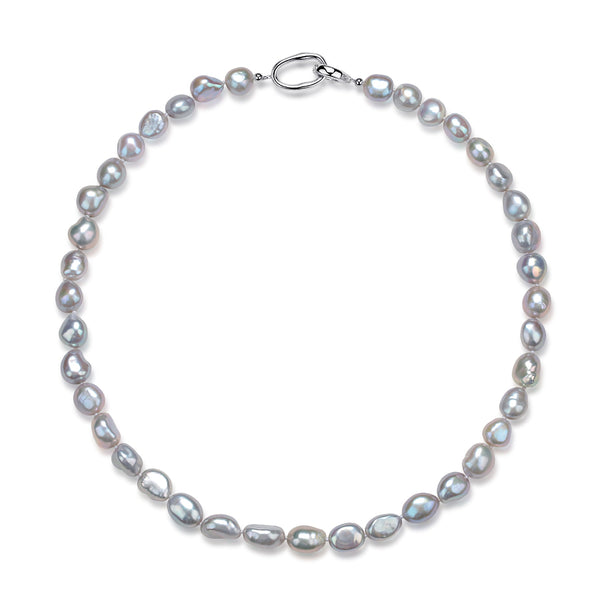 9-10mm Grey Baroque Pearl Necklace - House Of Pearls